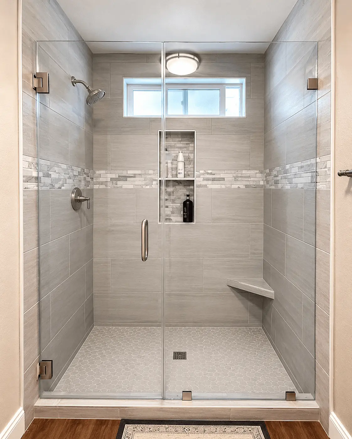 Modern walk-in shower design